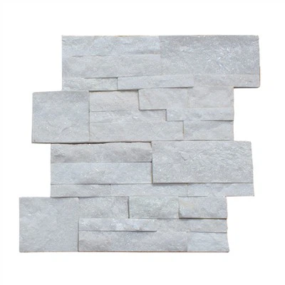 Čistě bílý křemenný přírodní kámen Tetris Ledge